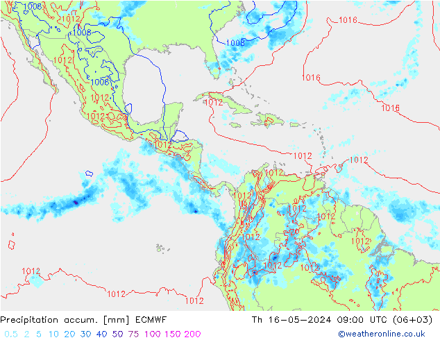 Toplam Yağış ECMWF Per 16.05.2024 09 UTC