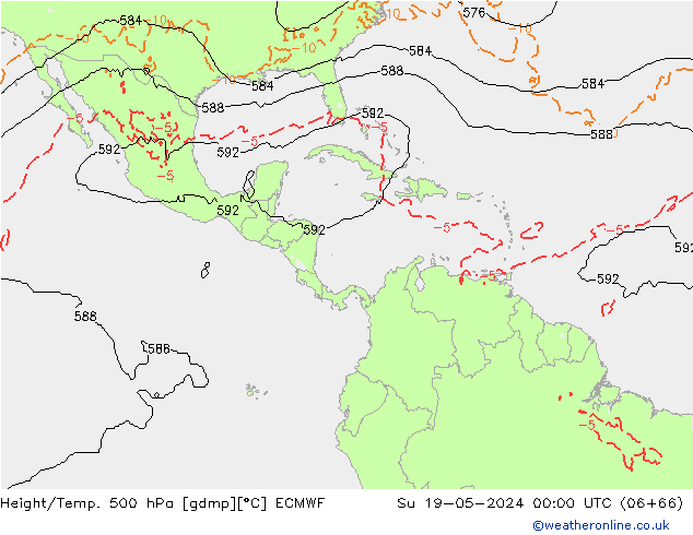 Z500/Rain (+SLP)/Z850 ECMWF Su 19.05.2024 00 UTC