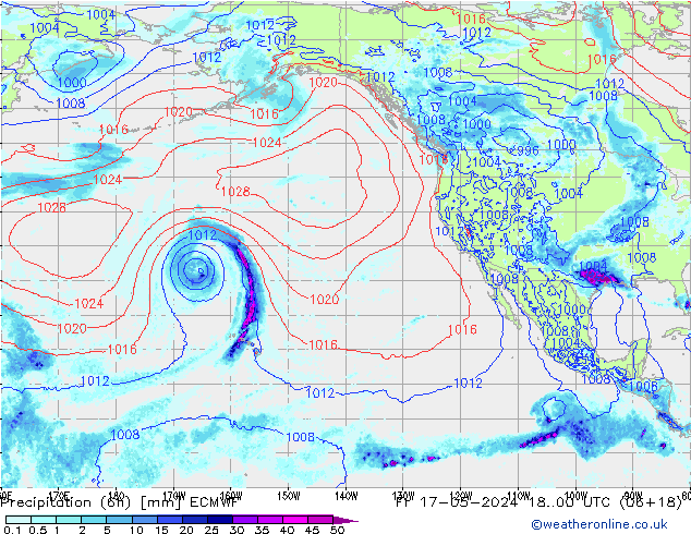 Z500/Rain (+SLP)/Z850 ECMWF  17.05.2024 00 UTC