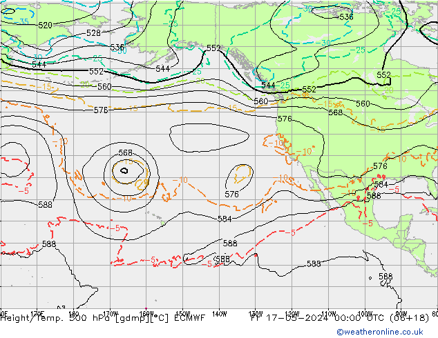 Z500/Rain (+SLP)/Z850 ECMWF  17.05.2024 00 UTC