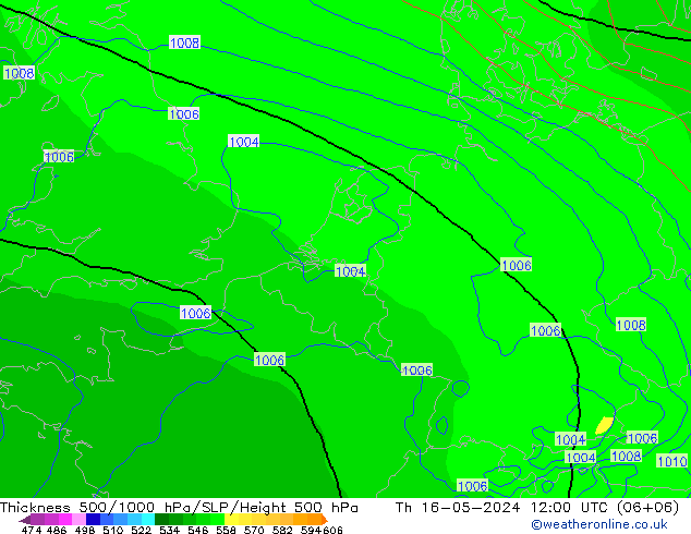 Thck 500-1000hPa ECMWF 星期四 16.05.2024 12 UTC