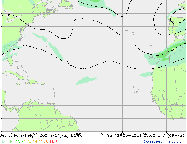 Prąd strumieniowy ECMWF nie. 19.05.2024 06 UTC