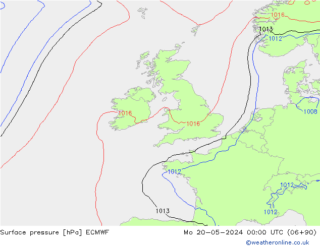 pression de l'air ECMWF lun 20.05.2024 00 UTC