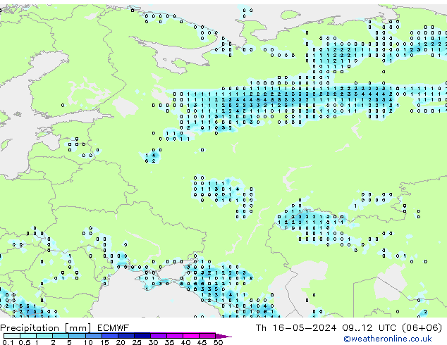Precipitación ECMWF jue 16.05.2024 12 UTC