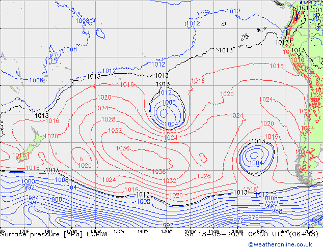 pression de l'air ECMWF sam 18.05.2024 06 UTC