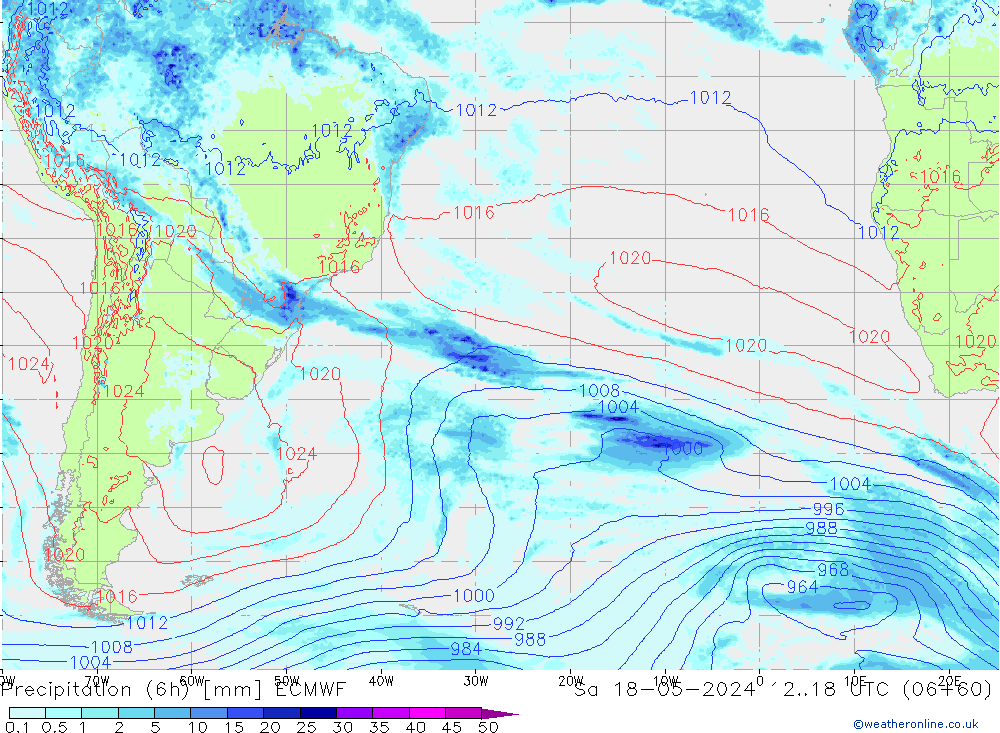 Z500/Yağmur (+YB)/Z850 ECMWF Cts 18.05.2024 18 UTC