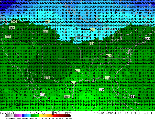 Z500/Rain (+SLP)/Z850 ECMWF пт 17.05.2024 00 UTC