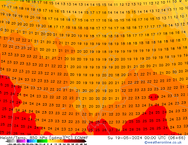 Z500/Rain (+SLP)/Z850 ECMWF Вс 19.05.2024 00 UTC