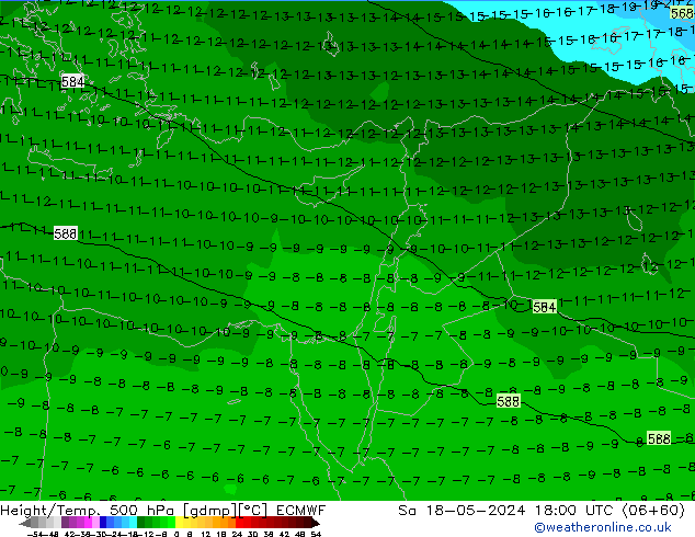 Z500/Rain (+SLP)/Z850 ECMWF Sáb 18.05.2024 18 UTC