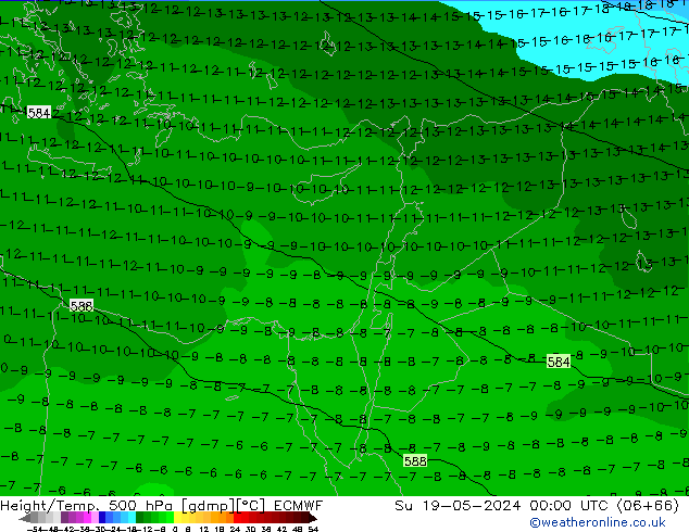 Z500/Rain (+SLP)/Z850 ECMWF Вс 19.05.2024 00 UTC