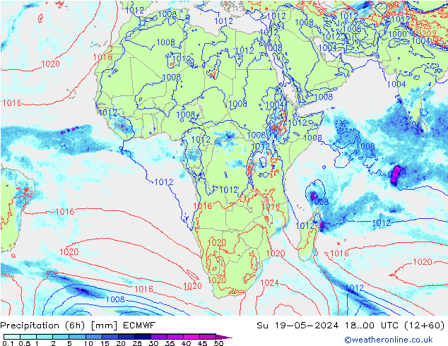Z500/Rain (+SLP)/Z850 ECMWF dim 19.05.2024 00 UTC