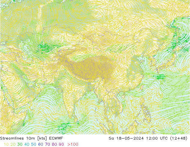 ветер 10m ECMWF сб 18.05.2024 12 UTC