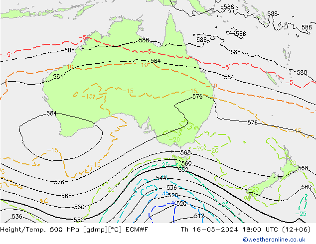 Z500/Rain (+SLP)/Z850 ECMWF  16.05.2024 18 UTC