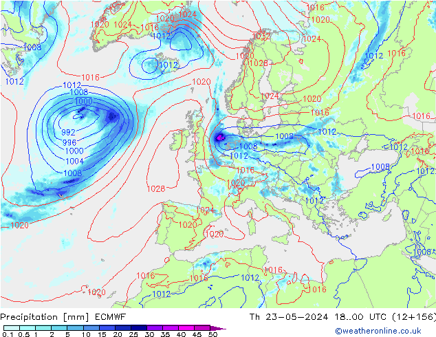 Yağış ECMWF Per 23.05.2024 00 UTC