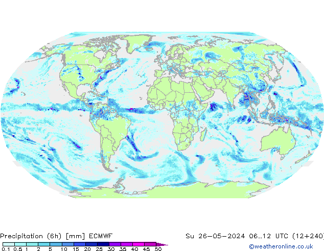 Z500/Rain (+SLP)/Z850 ECMWF Su 26.05.2024 12 UTC