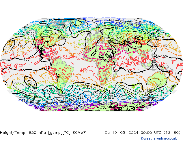 Z500/Rain (+SLP)/Z850 ECMWF Su 19.05.2024 00 UTC