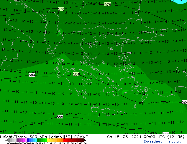 Z500/Rain (+SLP)/Z850 ECMWF sáb 18.05.2024 00 UTC