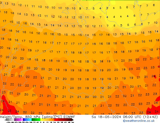 Z500/Rain (+SLP)/Z850 ECMWF Sa 18.05.2024 06 UTC