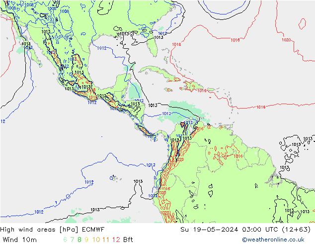 High wind areas ECMWF Ne 19.05.2024 03 UTC