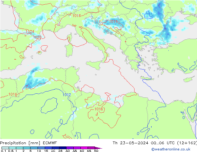 Precipitation ECMWF Th 23.05.2024 06 UTC