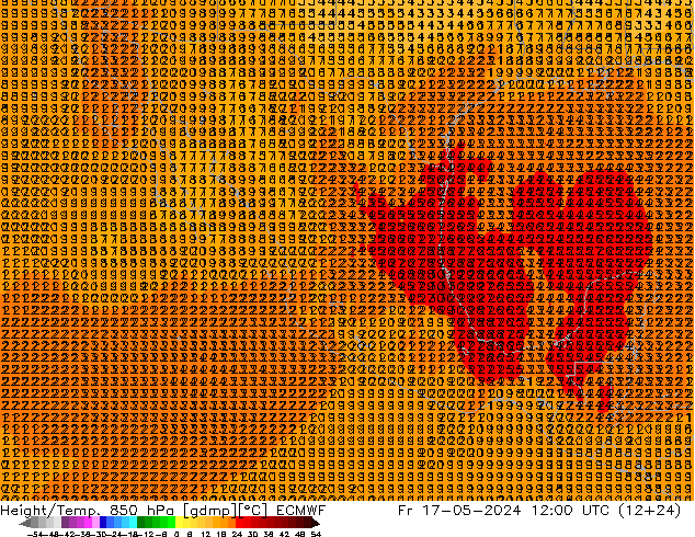 Z500/Rain (+SLP)/Z850 ECMWF vie 17.05.2024 12 UTC