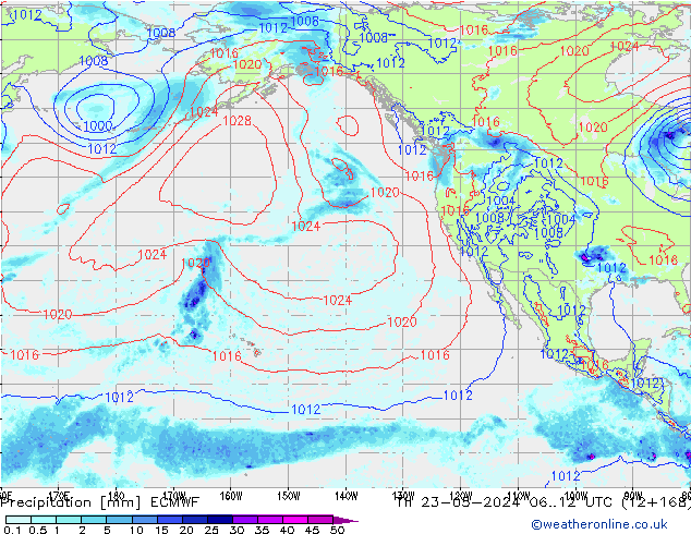 Precipitation ECMWF Th 23.05.2024 12 UTC