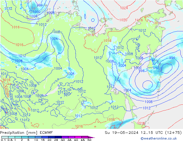 Neerslag ECMWF zo 19.05.2024 15 UTC