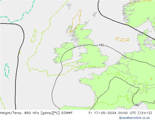 Z500/Rain (+SLP)/Z850 ECMWF Fr 17.05.2024 00 UTC