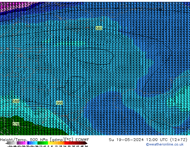 Z500/Regen(+SLP)/Z850 ECMWF zo 19.05.2024 12 UTC