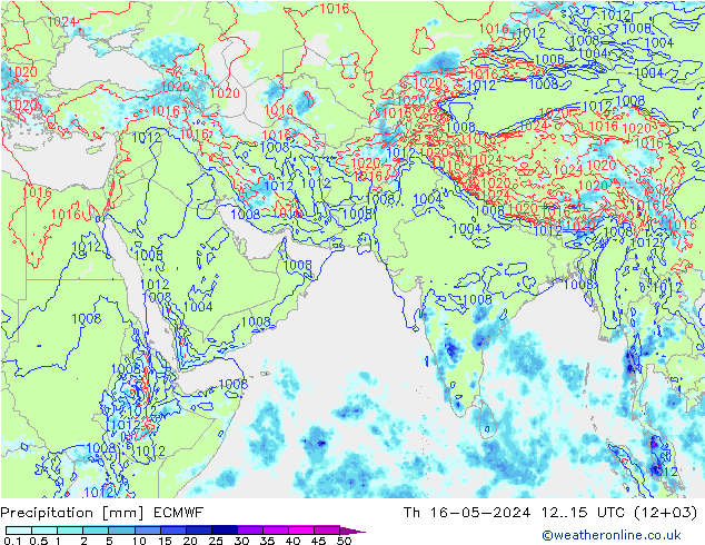 降水 ECMWF 星期四 16.05.2024 15 UTC