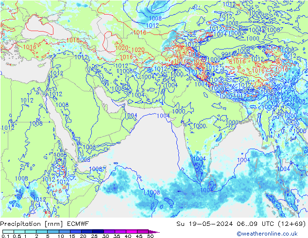 precipitação ECMWF Dom 19.05.2024 09 UTC