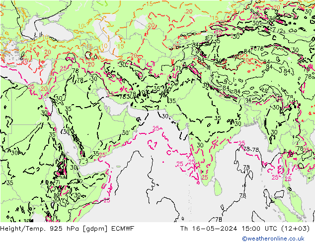Height/Temp. 925 hPa ECMWF 星期四 16.05.2024 15 UTC