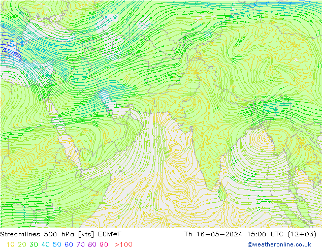 风 500 hPa ECMWF 星期四 16.05.2024 15 UTC