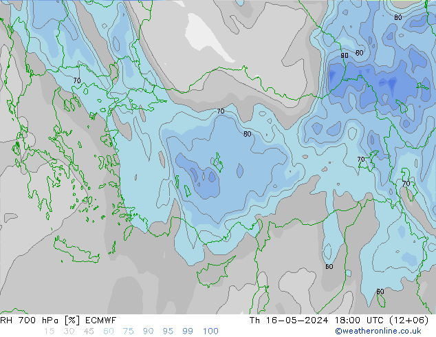 700 hPa Nispi Nem ECMWF Per 16.05.2024 18 UTC