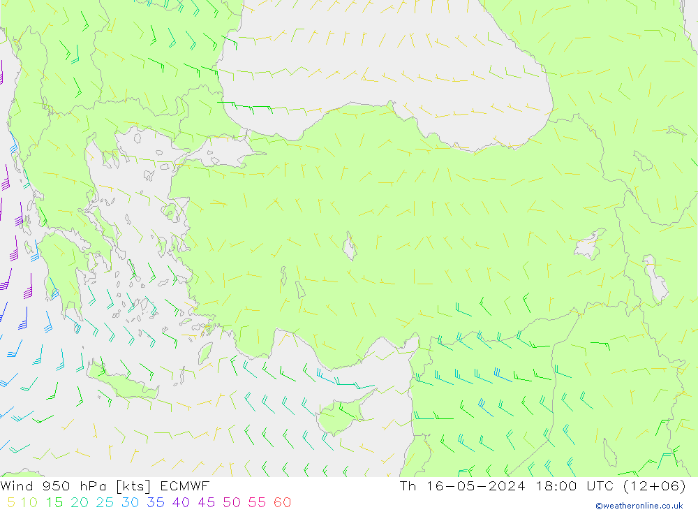 Neerslag 6h/Wind 10m/950 ECMWF do 16.05.2024 18 UTC