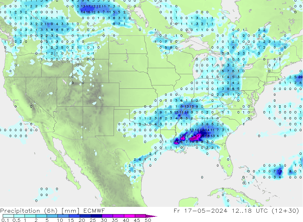 Z500/Rain (+SLP)/Z850 ECMWF Fr 17.05.2024 18 UTC