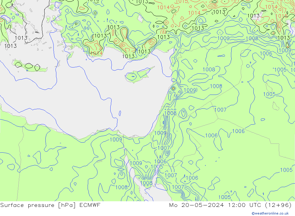 Surface pressure ECMWF Mo 20.05.2024 12 UTC