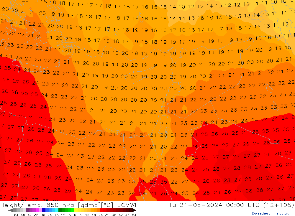 Z500/Rain (+SLP)/Z850 ECMWF Ter 21.05.2024 00 UTC