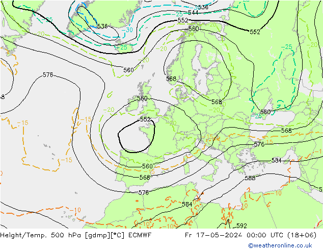Z500/Rain (+SLP)/Z850 ECMWF pt. 17.05.2024 00 UTC