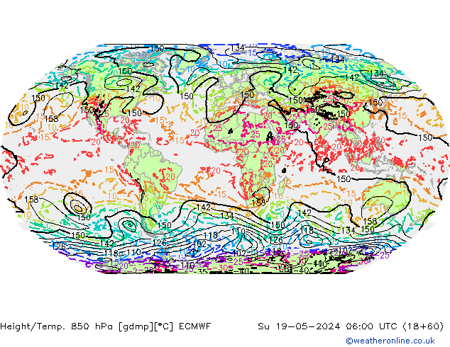 Height/Temp. 850 hPa ECMWF  19.05.2024 06 UTC