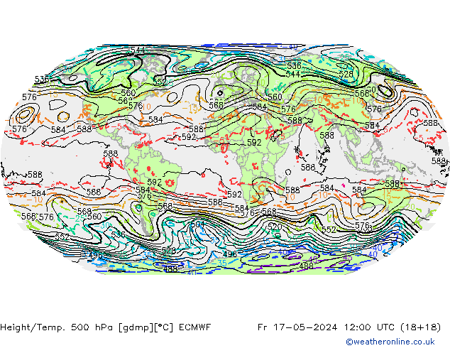 Z500/Rain (+SLP)/Z850 ECMWF  17.05.2024 12 UTC