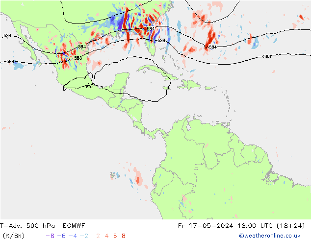 T-Adv. 500 hPa ECMWF vr 17.05.2024 18 UTC