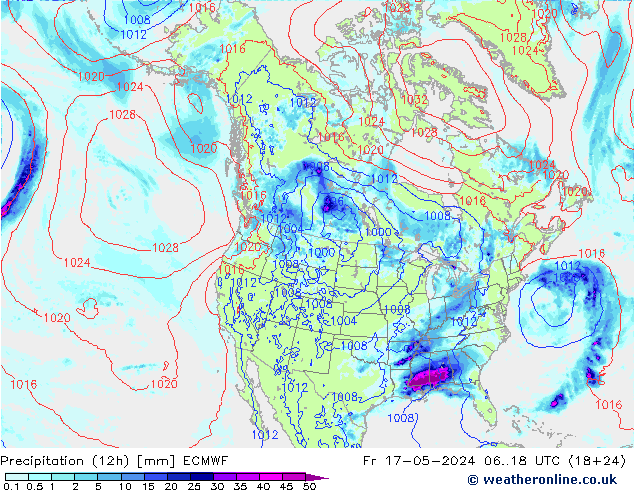 Nied. akkumuliert (12Std) ECMWF Fr 17.05.2024 18 UTC