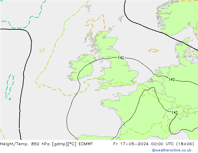 Z500/Rain (+SLP)/Z850 ECMWF vie 17.05.2024 00 UTC