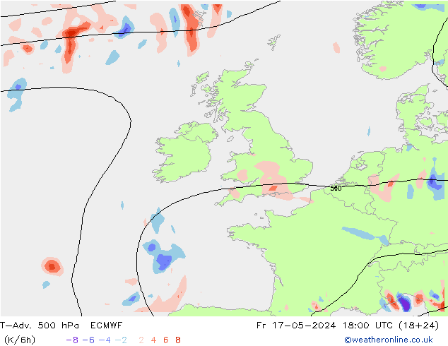 T-Adv. 500 hPa ECMWF pt. 17.05.2024 18 UTC