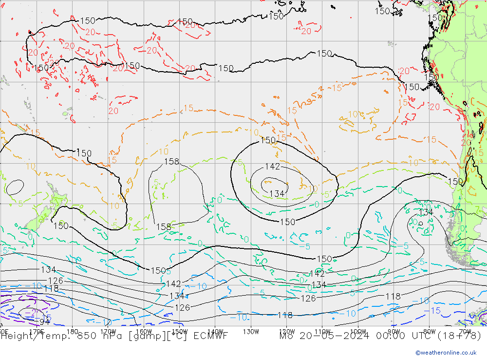 Height/Temp. 850 hPa ECMWF  20.05.2024 00 UTC