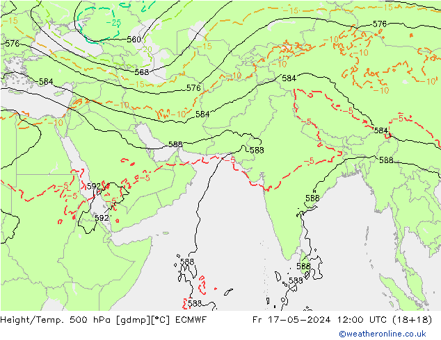 Z500/Rain (+SLP)/Z850 ECMWF Pá 17.05.2024 12 UTC