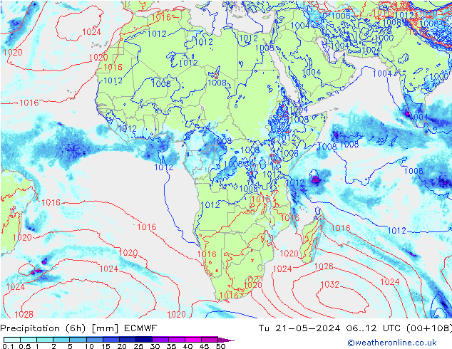 Z500/Rain (+SLP)/Z850 ECMWF mar 21.05.2024 12 UTC