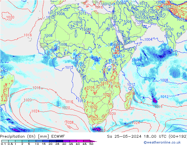 Z500/Rain (+SLP)/Z850 ECMWF  25.05.2024 00 UTC