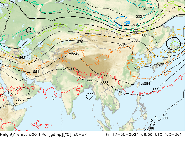 Z500/Rain (+SLP)/Z850 ECMWF Pá 17.05.2024 06 UTC